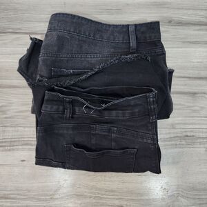 Women's Black Cut off Shorts Size 18 Lot of 2